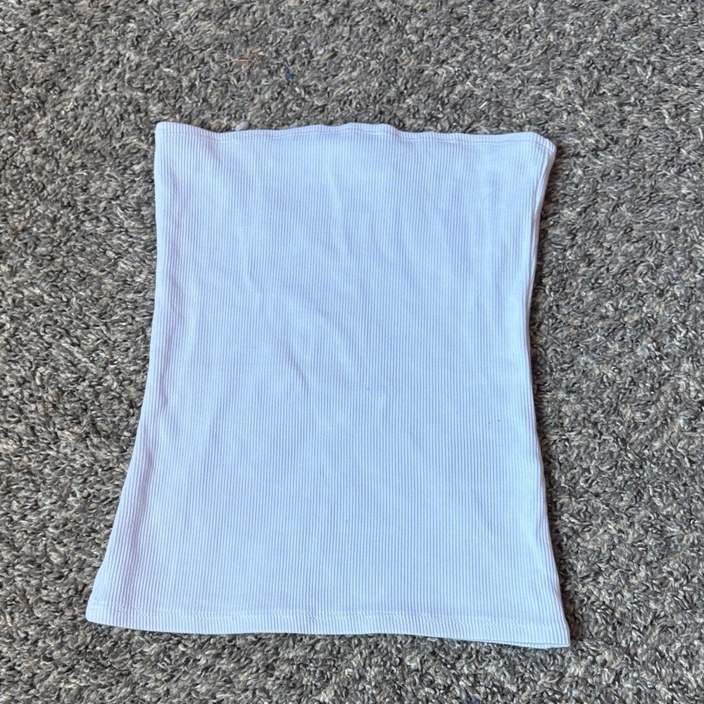 H&M White Ribbed Top